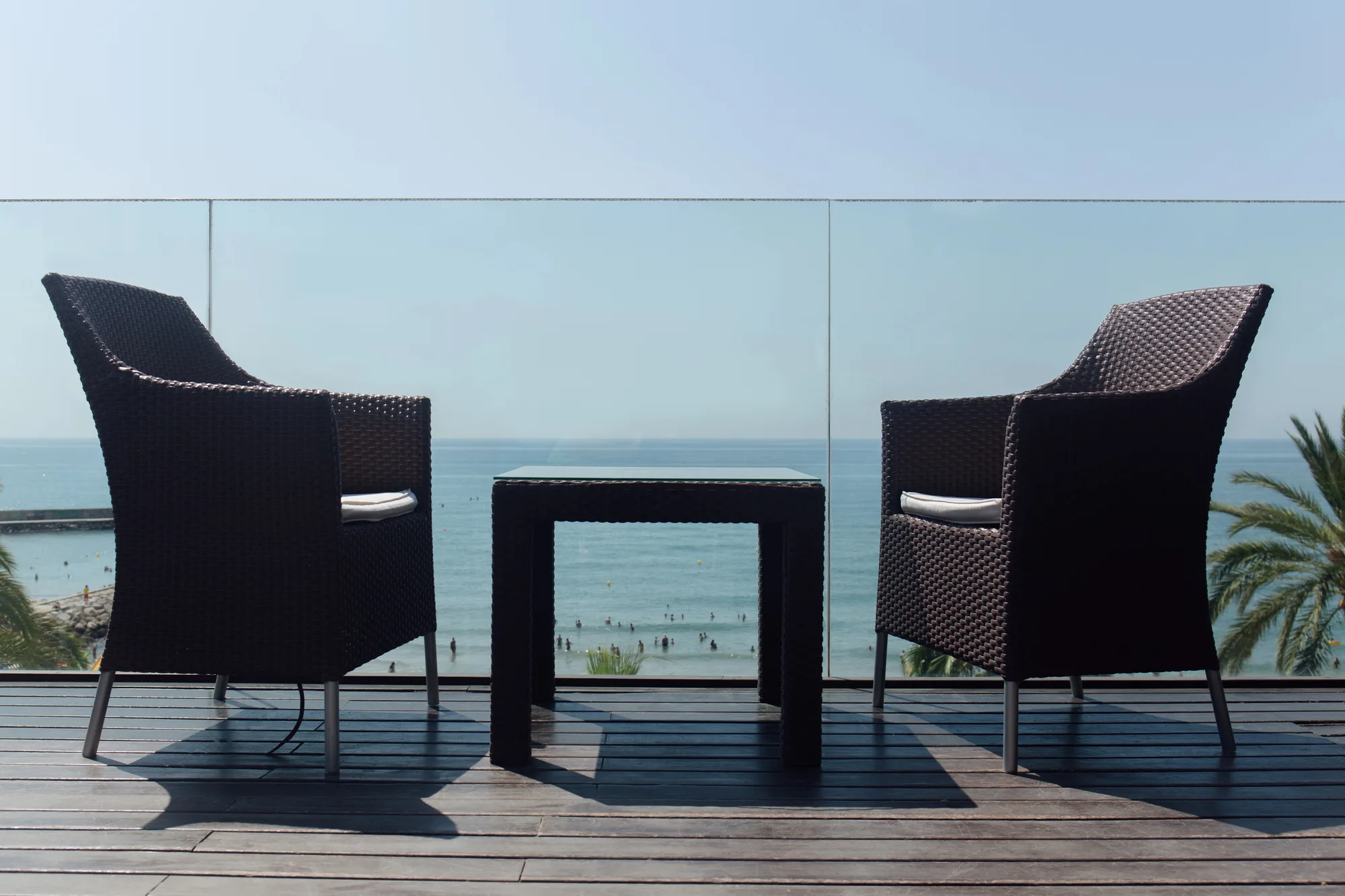 Glass and aluminium stair and balcony balustrades